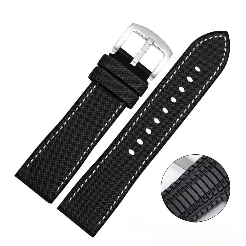 Nylon Face Rubber Sole Watch Band 20MM  Universal Men's Strap for Tissot/Mido/Omega/Seiko Durable Watch Replacement Accessory