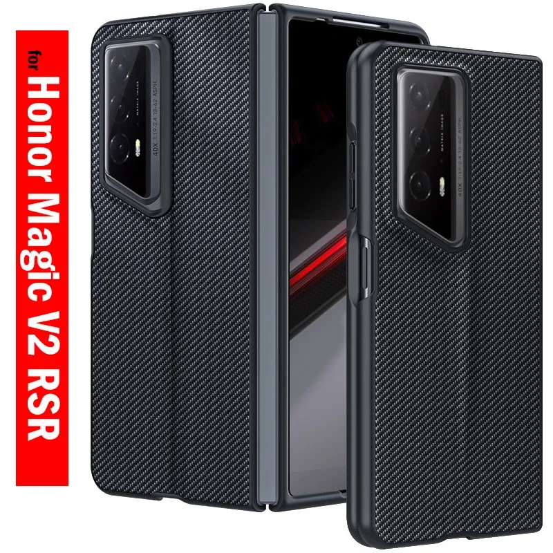 Funda For Honor Magic V2 Rsr Custodia Custodia Protettiva In Pelle Pu Con Struttura In Fibra Di Lusso Per Honor Magic V2 Rsr 5G Capa Antiurto