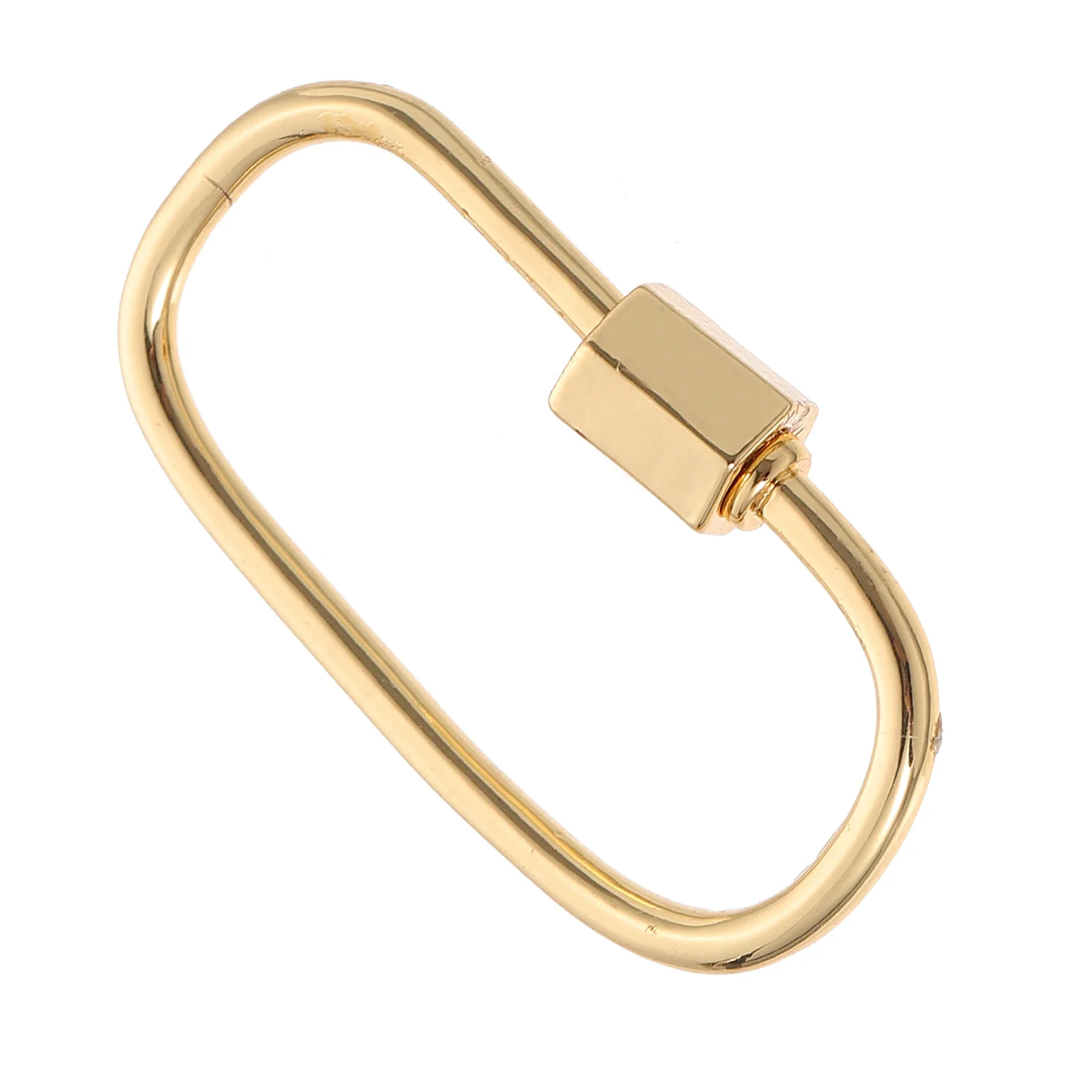 

1Pc Oval Shape Screw Carabiner Lock Charm Beautiful Necklace Link Connector
