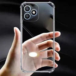 Colorful Soft TPU Silicone Matte Case with Ring and Magnetic Sticker for Honor X6S (Clear)