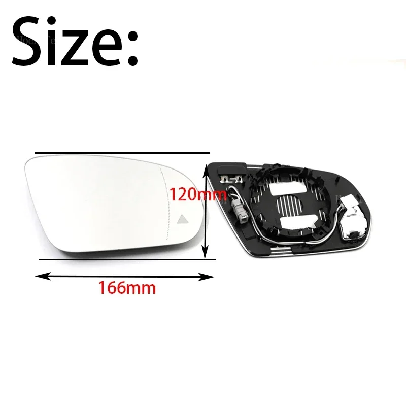 메르세데스 벤츠 메르세데스 벤츠 C E S GLC 클래스 W205 W222 W213 X253 사각지대 자동 가열 사이드 미러 유리 백미러 렌즈