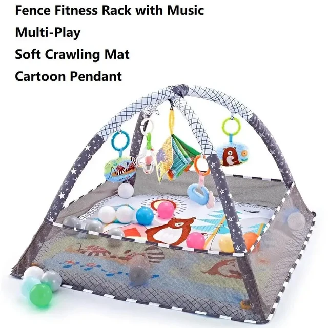 Multifunctional Baby Fitness Frame Infant Rug Enlightenment Toys Game Carpet Early Education Mat Fence Crawling Mat Toys Gift 4