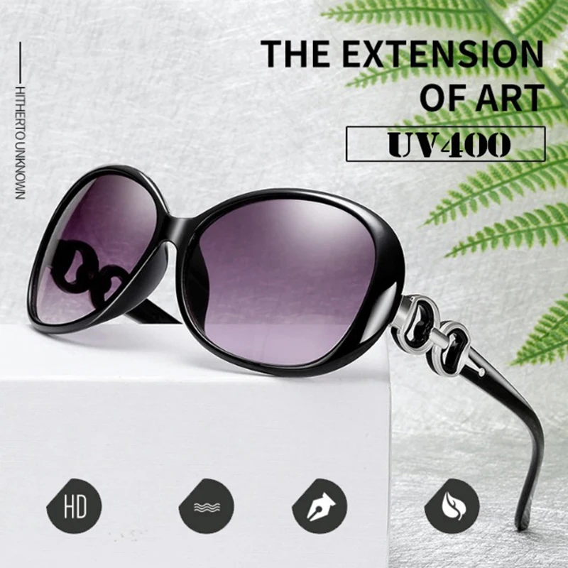 Sunglasses Ladies Anti-Ultraviolet Jade Crystal Texture Sun Glasses Gradient Black Outdoor Sunglasses Oculos Sol Feminino 2022