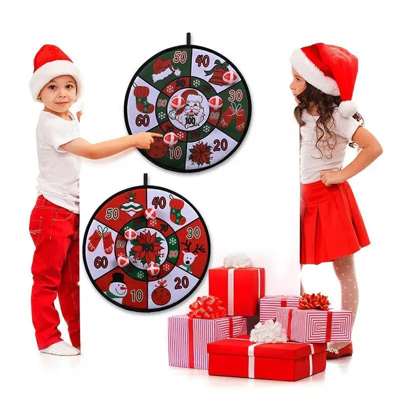 New Christmas Home Decoration Supplies Creative Dart Board Santa Claus Throwing Target Dart Shooting Board Party Game Supplies