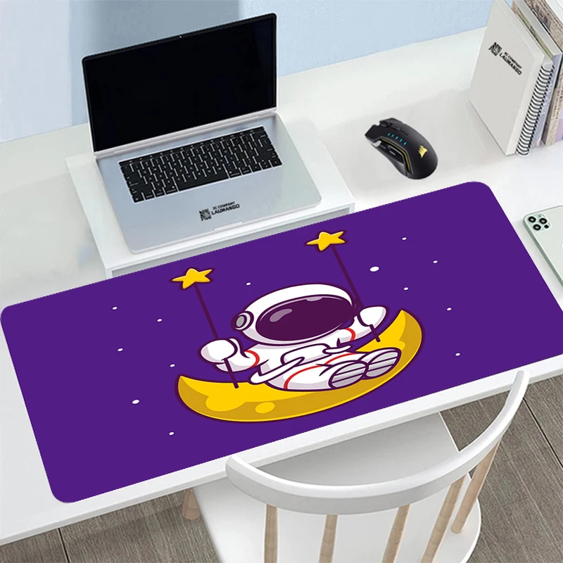 

Mouse Mats Cute Astronauta Space Kawaii Pad Pc Gamer Gaming Mat Mousepad Rubber Computer Accessories Pads Deskmat Mausepad Mause