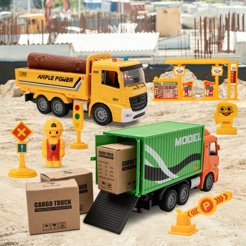 New Children RC Car Remote Control Car Toys For Boys Radio Control Excavator Dump Truck Bulldozer Electric Car Kids Toys Gifts 6