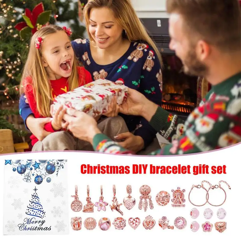 

Christmas Decoration 2023 Advent Calendar 24 Days Countdown Xmas Calendars DIY Jewelry Making Kit For Toddler Kids Teens Girls