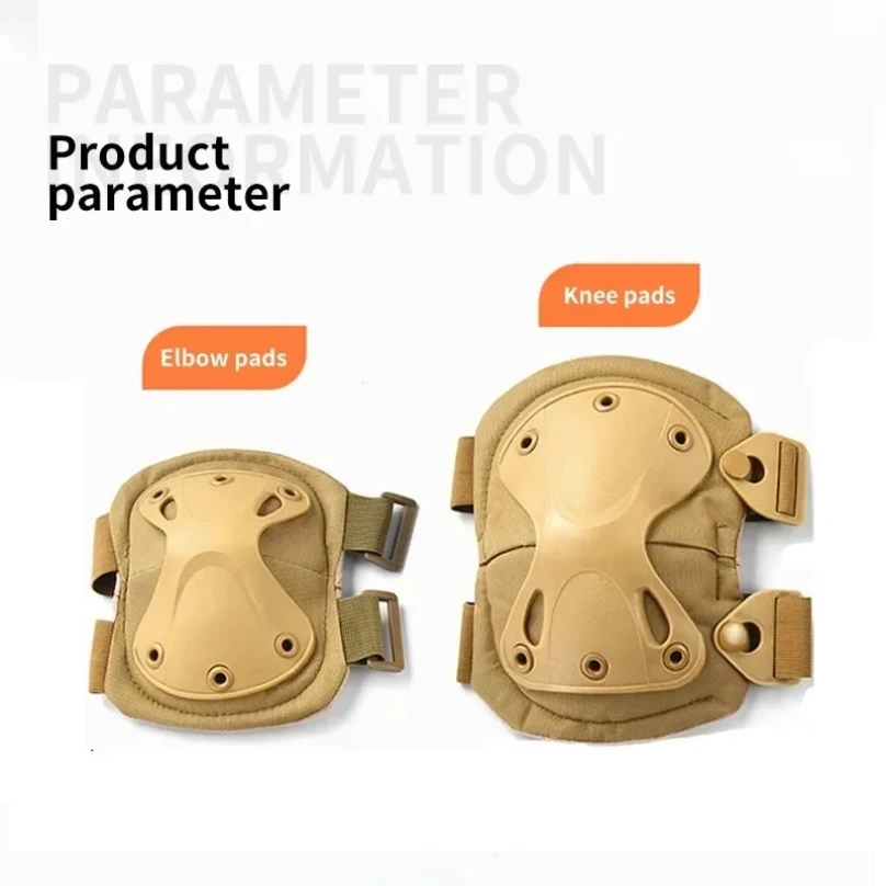 Protective Gear Set 4Pcs Knee Pad Elbow CS Protector Army Outdoor Sport Hunting Knee Protective Pads