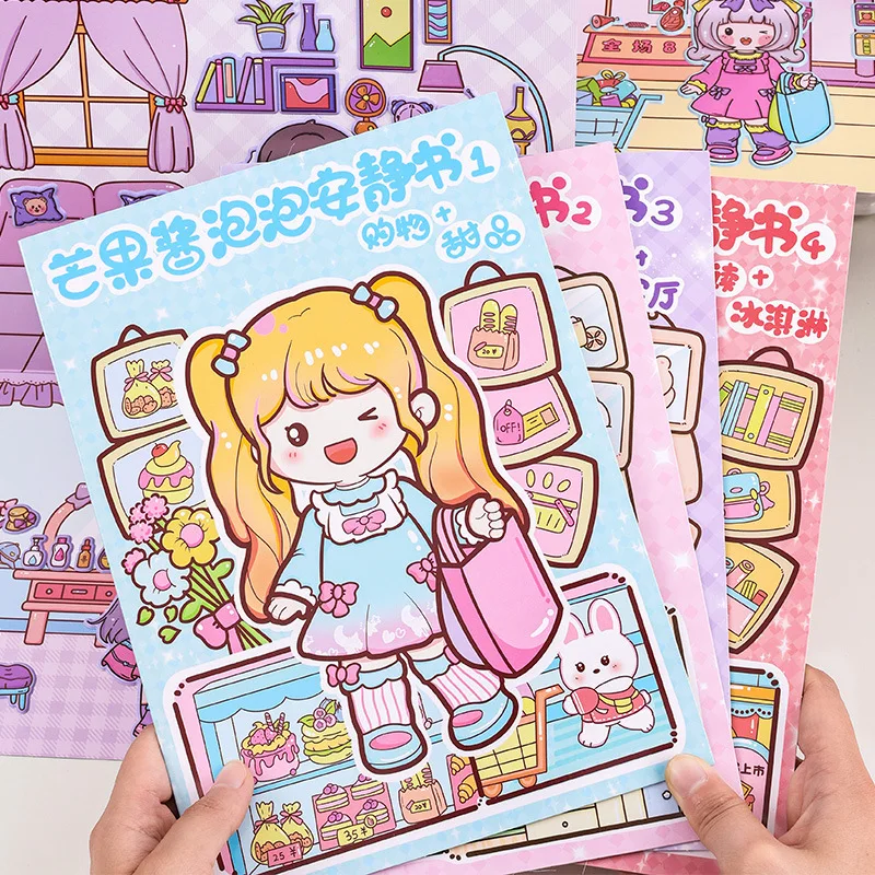 3 Sheets/book Kawaii Cartoon Stickers Hand Account Decorative Journal notebook handmade Adhesive Diy Diary Album Craft Supplies