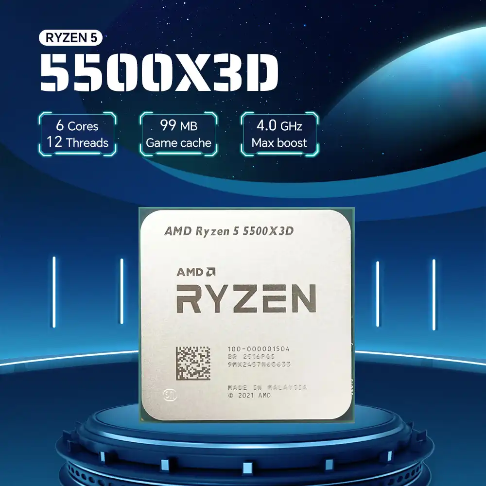 NEW AMD Ryzen 5 5500X3D 6-Core 12-Thread 3GHz Socket AM4 PCIe 4.0