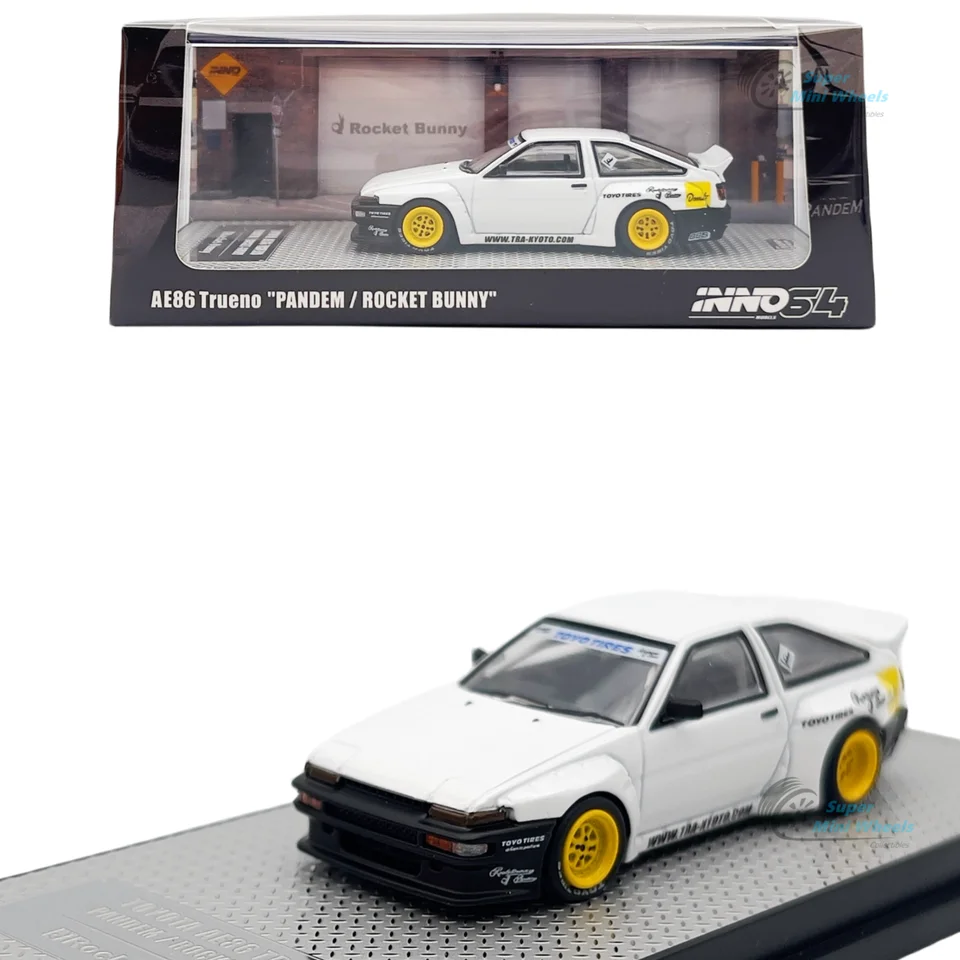 

INNO64 1:64 AE86 Trueno Pandem Rocket Bunny White Diecast Model Car Collection Limited Edition Hobby Toys
