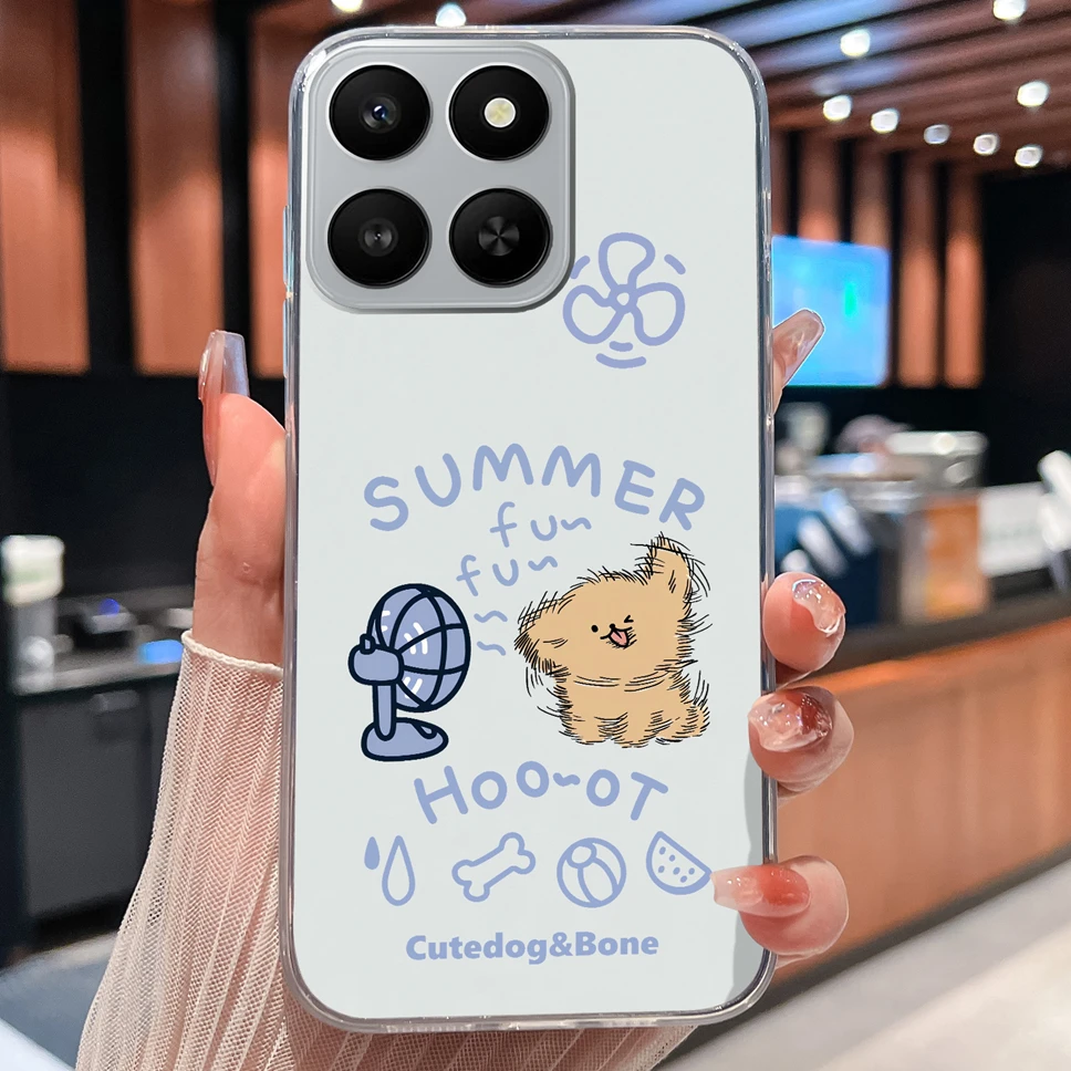 Lovely Animal Cartoon Soft TPU Transparent Silicone Phone Case -