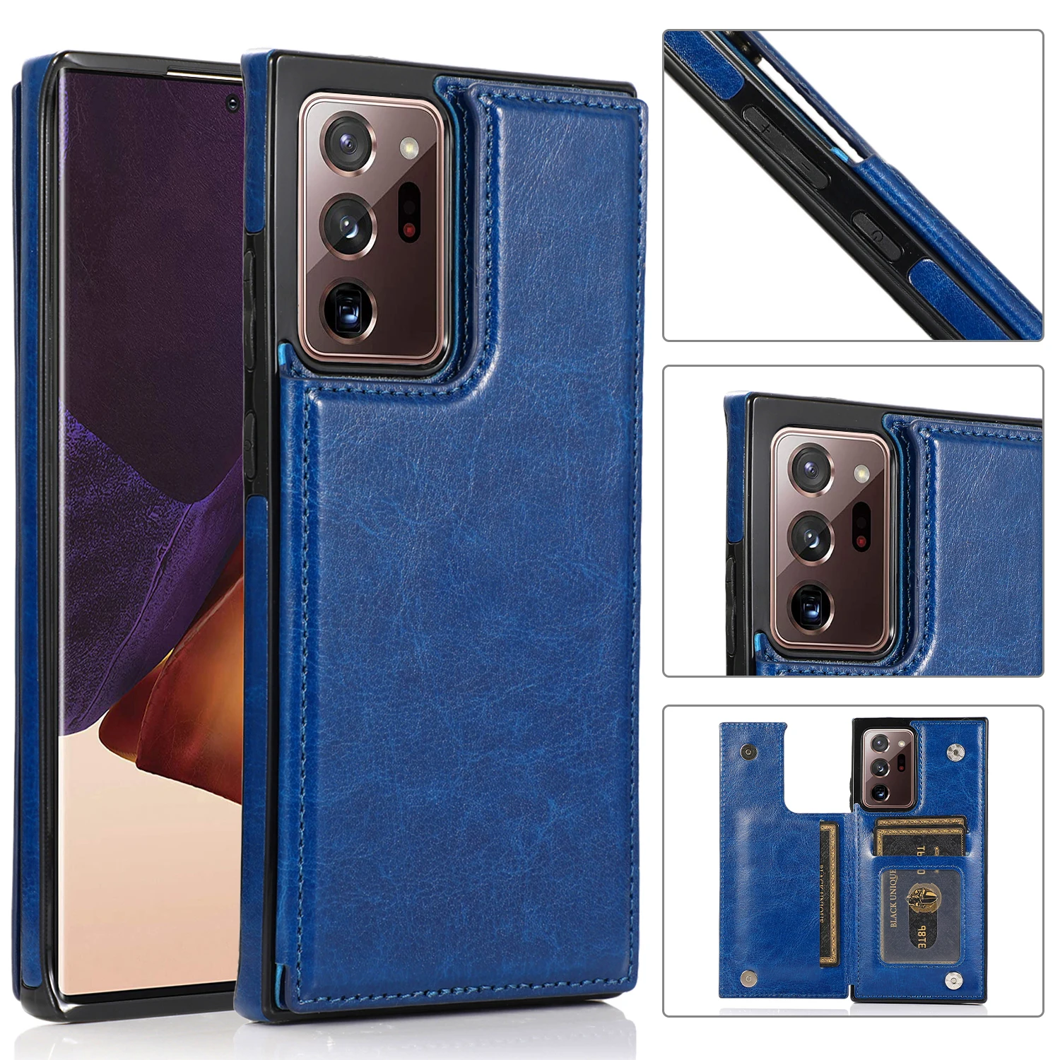 Premium Wallet Double Button Protection Leather Phone Case