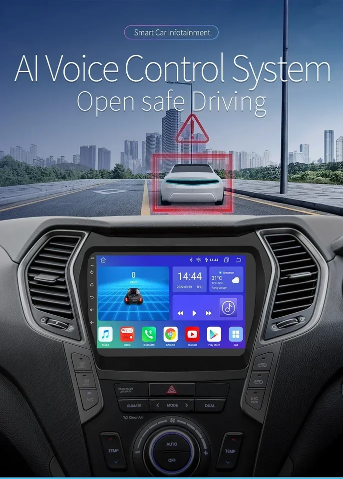 thumbnail image 2 of 2 32G] Android 13 Car Stereo For Hyundai Santa Fe IX45 2013-2018 With Apple Carplay 2 of 12