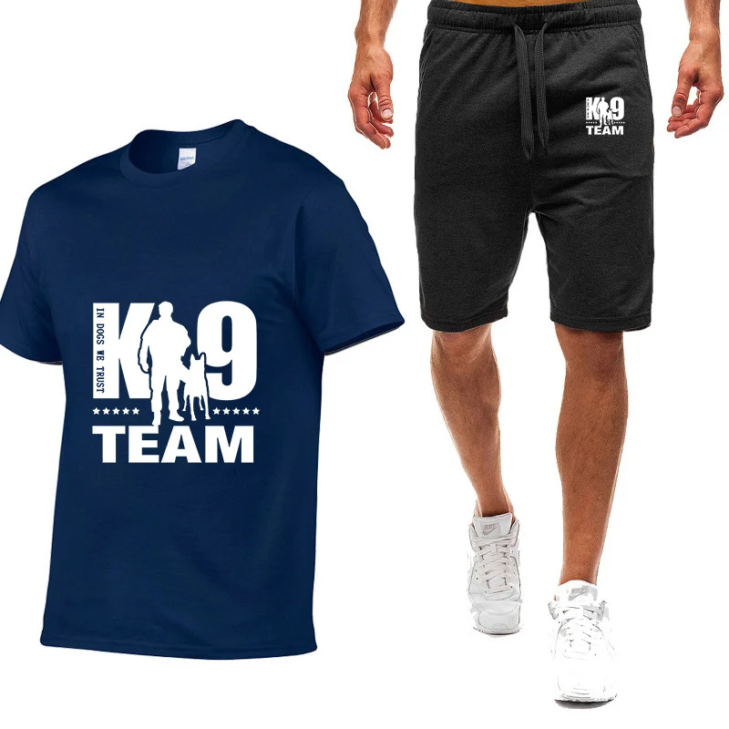 TRAINER K9 Team K9 Unit Malinois 23023 Summer Popular Men High Quality Comfort New Nine Color Short Sleeved Suit Casual Shorts