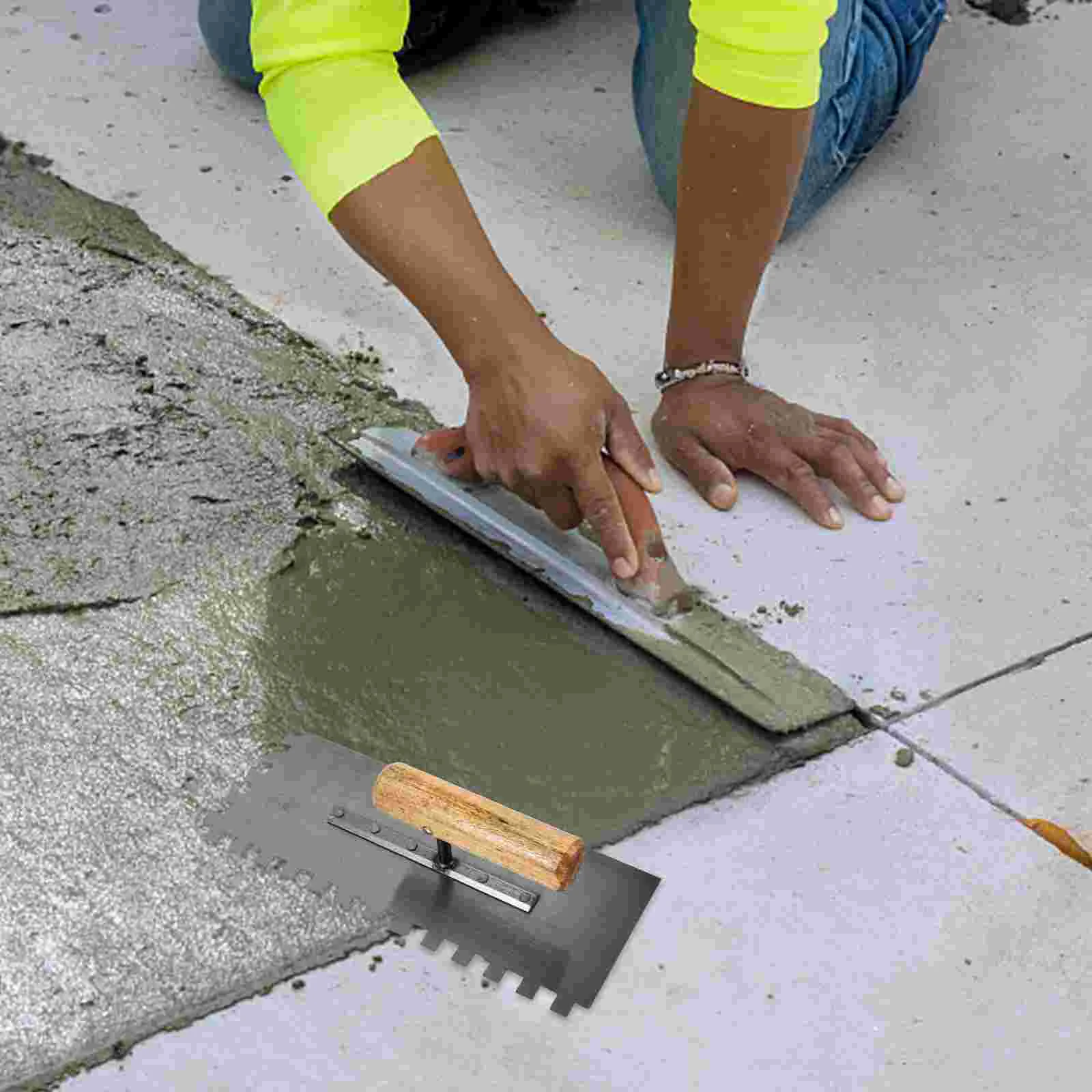 Stainless Steel Mud Knife Concrete Spreader Tile Trowel With Wooden Handle Drywall Tool Plaster Trowel Construction Tools