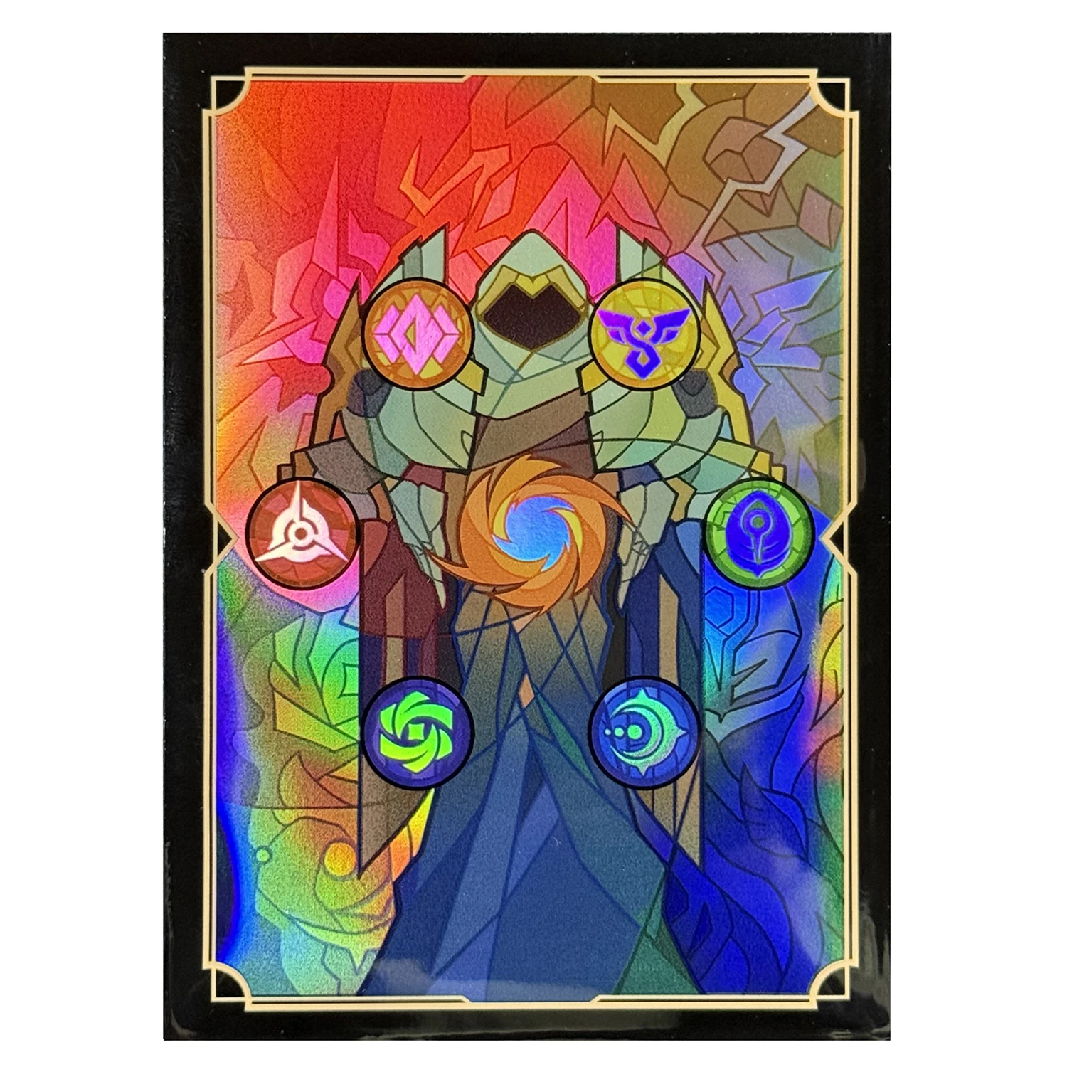 60개입 호로그램 맞춤형 카드 슬리브, 표준 사이즈 카드 포켓, 테이블 게임 보호용 66x91mm