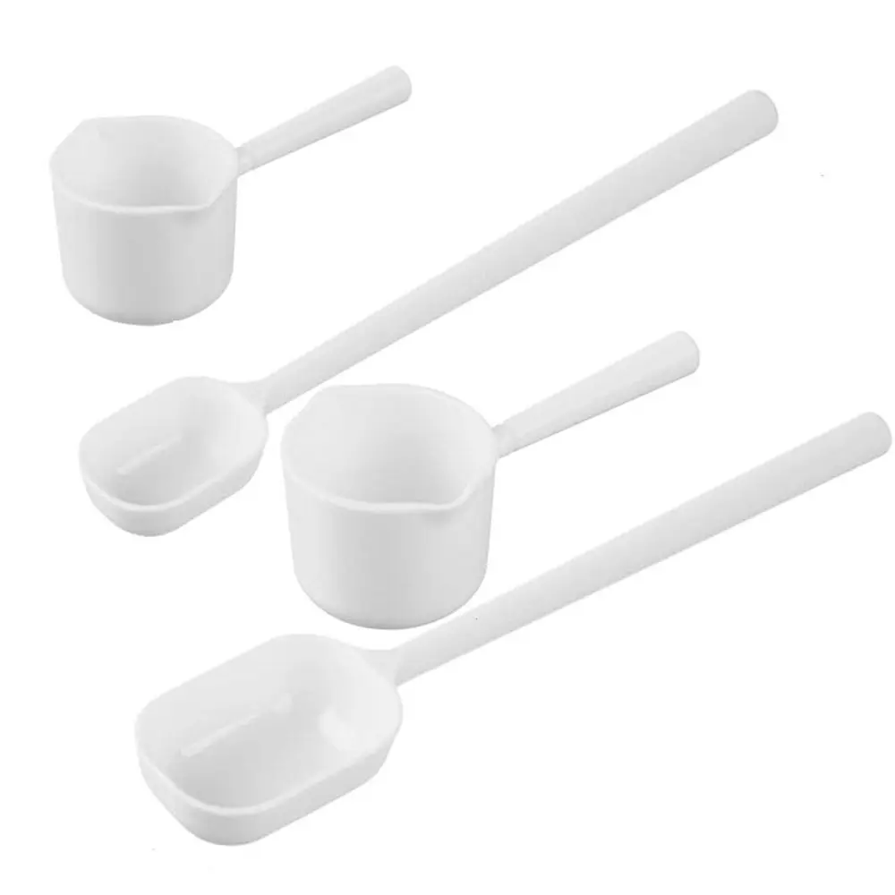 Multi-purpose Transparent Plastic Measuring Spoon with Scale Pet Feeding Scoop Salt Spoon Washing Powder Kitchen Gadgets