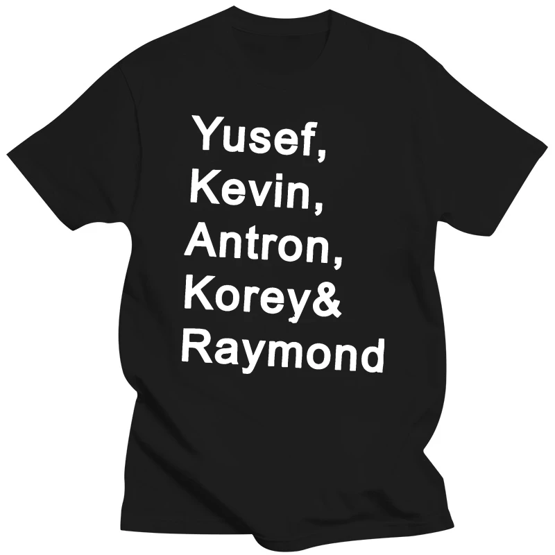 

Central Park T Shirt Yusef Kevin Antron Korey Raymond EU Size Five Letter Print Tshirt Crew Neck Tops
