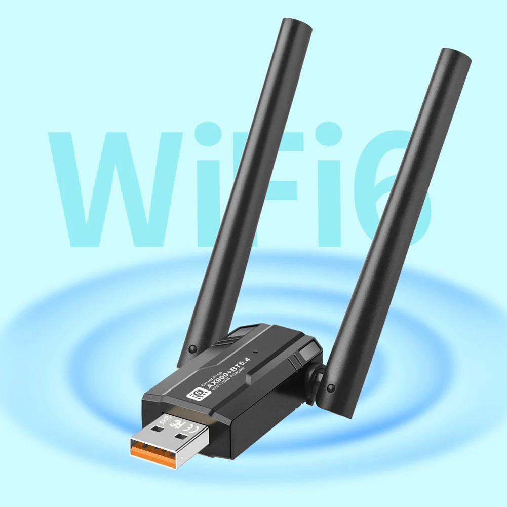 드라이버가 필요 없는 무선 네트워크 카드 블루투스 호환 5.4 USB WiFi 동글 900Mbps 2.4G&5GHz 노트북용 Windows 10 11