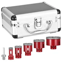 

Diamond Core Bit For Tiles/Porcelain Stoneware Core Bits For Angle Grinder M14 Set With Aluminium CASE for Ceramic/Granite/Stone