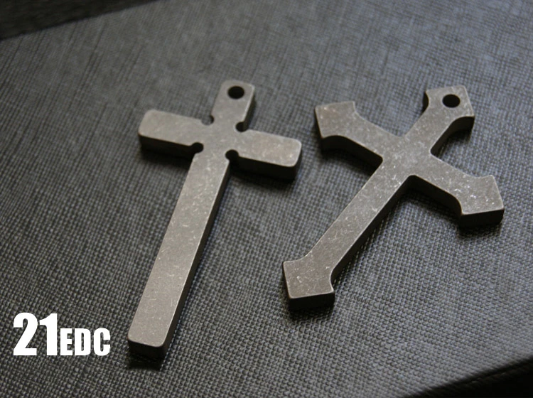 

high quality Titanium Cross Pendant CNC Made Fidget toys EDC Fingertip Stress Relief Toy Anti-Stress Adult unisex surprise Gift