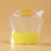 20PCS  Large Plastic Drinking Spout Packaging Bags with Handle for Beer Juice Beverage Stand Up Storage Reusable Liquid Pouches 2