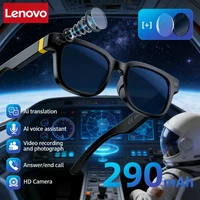Lenovo AI Smart Glasses Camera LED light AI Translation Dialogue 290mAh Battery Meeting Video Record Outdoor Sports Sunglasse