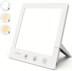 Daylight Lamp with Adjustable Touch Controls and Timer - UV - Free, Ultra Bright 10,000 Lux Sunlight Simulation (White)