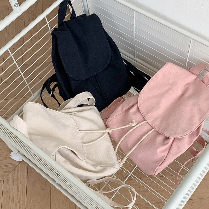 Boys And Girls School Bag 2023 New Fashion Women Small Student Backpack Canvas Female Shoulder Bag Travel Backpack For Womens