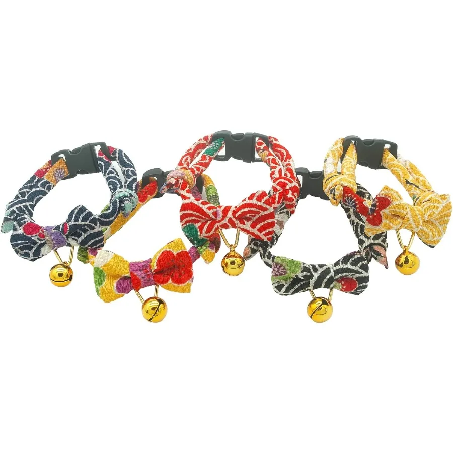 Stylish Bowtie Cat Collar with Breakaway Bell