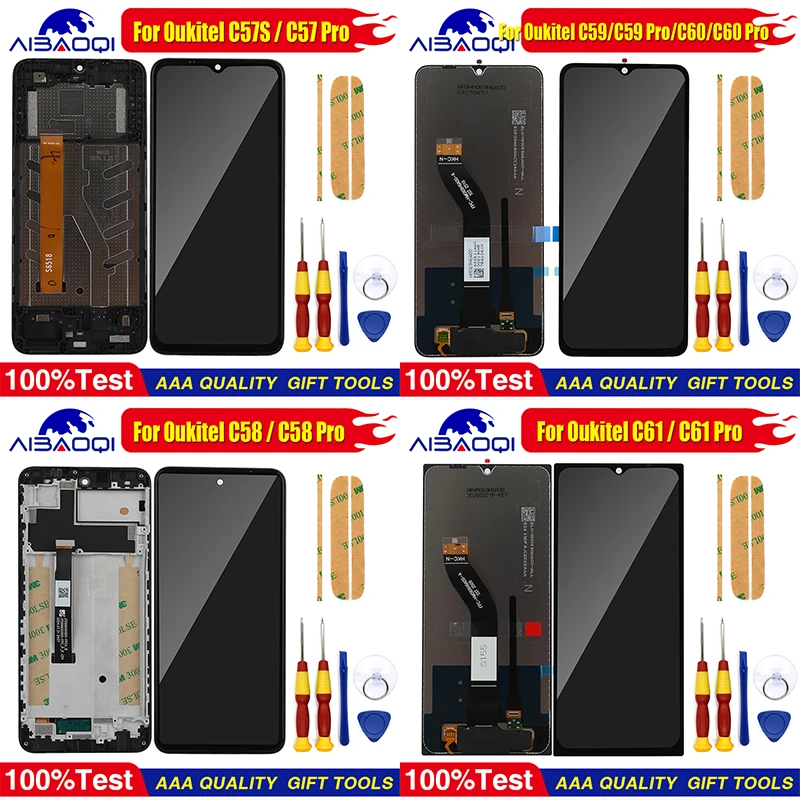 Enhanced Touch Screen Display with Frame for Easy Replacement - Premium Quality LCD Digitizer