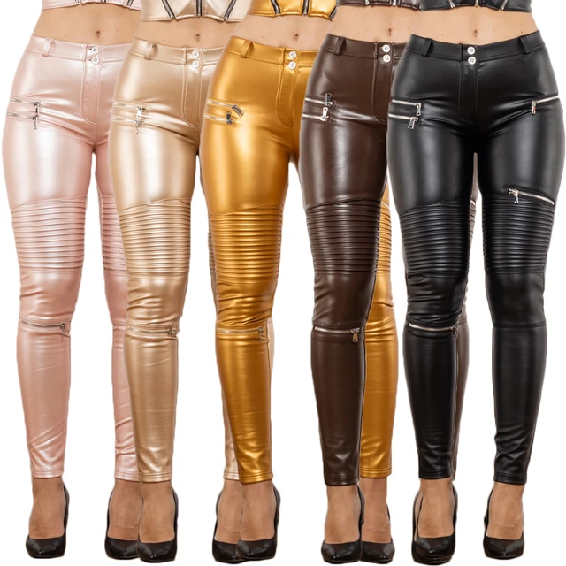 Shascullfites Womens Leather Pants Women Thermal Slim Skinny Night