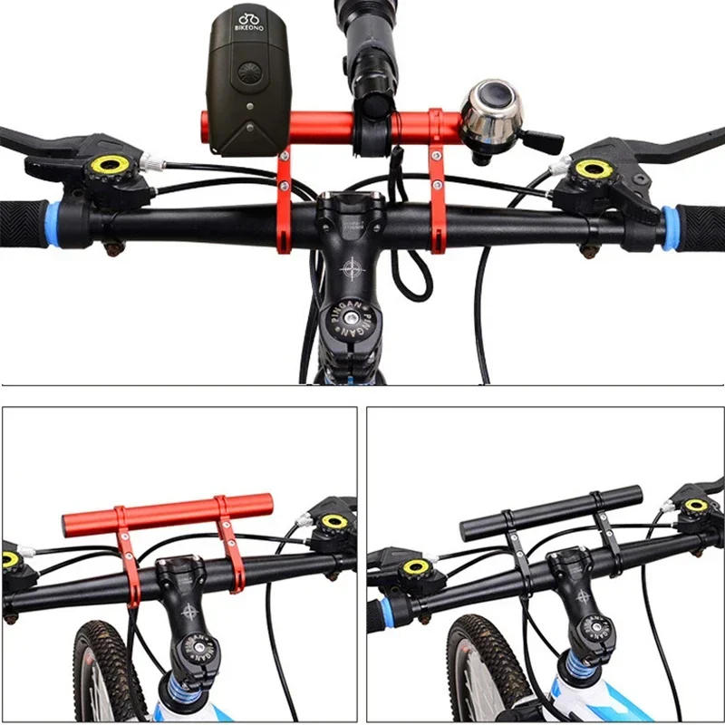 Bicycle handlebar extender 20/30cm Bicycle Handlebar Extended Bracket Aluminum Alloy MTB Bike Headlight Mount Extented Bar Cycling Expansion Extender Rack