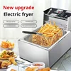 Electric fryer Thickened fryer Timing function Large capacity stainless steel fried chicken ribs fried string deep-fried dough s 5