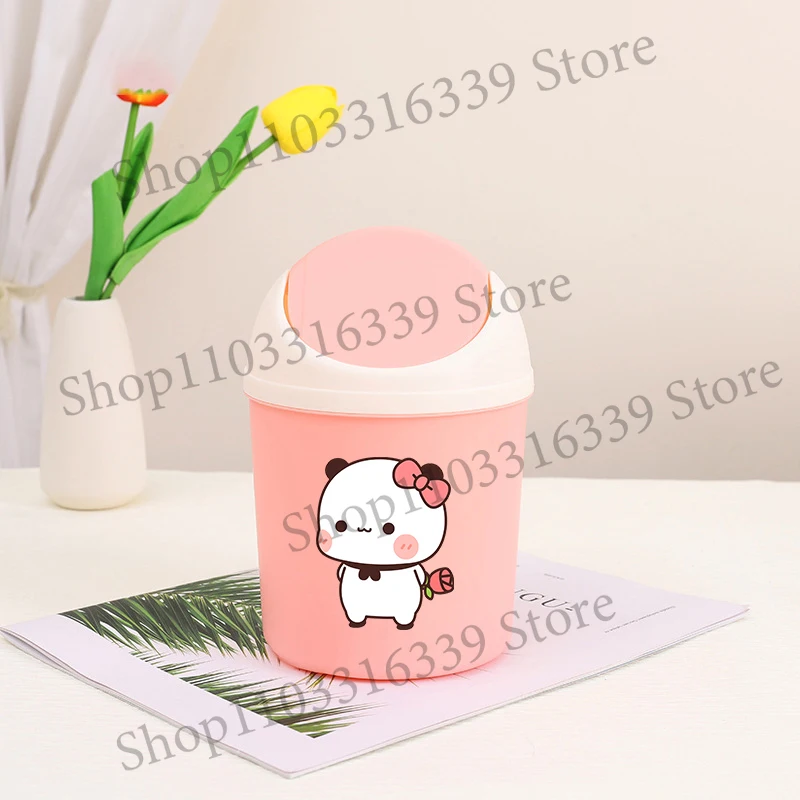 Bubu Dudu Mini Desktop Bin - Cute Panda Bear Trash Can for Clean and Organized Workspaces
