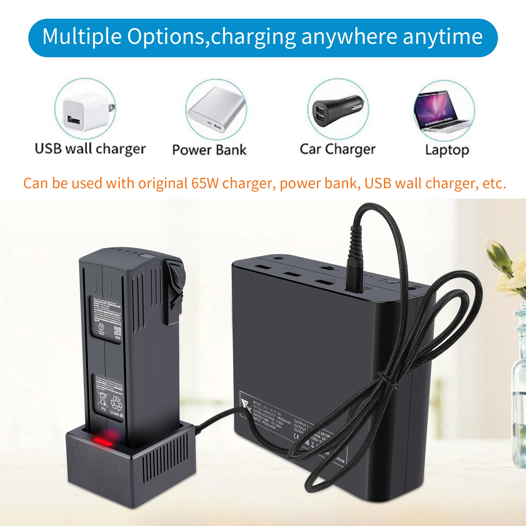 USB Battery Charger for DJI Mavic 3 Drone Flight Battery Fast Charger