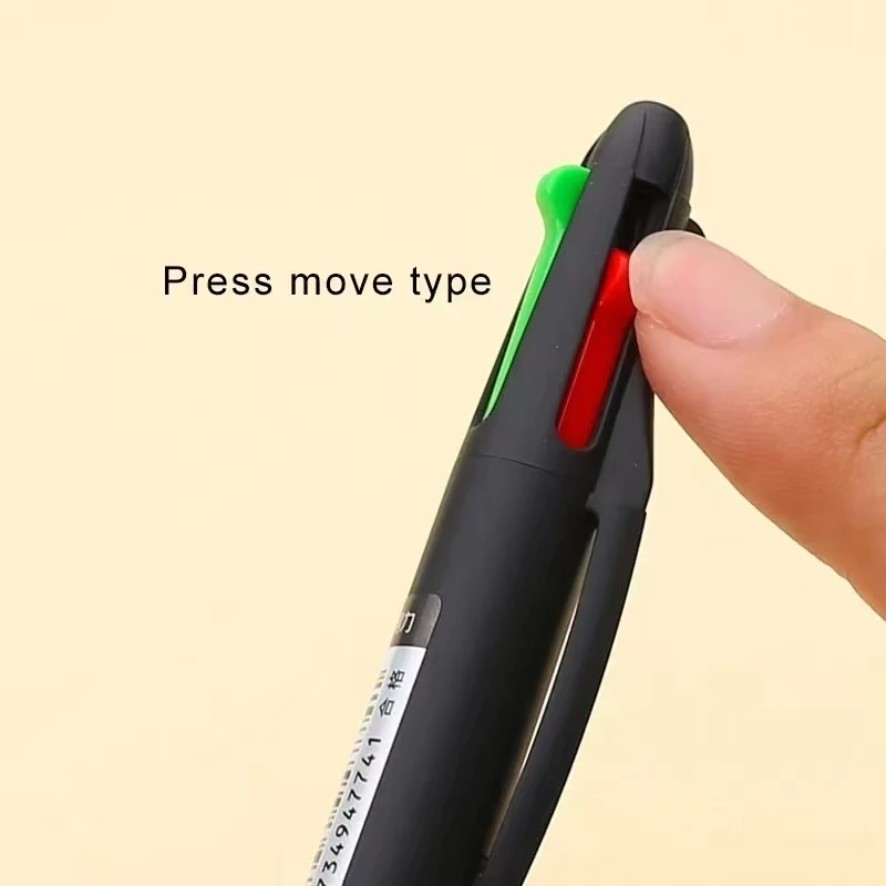 멀티컬러 4 in 1 볼펜 0.7mm 빨간색 녹색 파란색 리필 학교 사무용품 R9JB