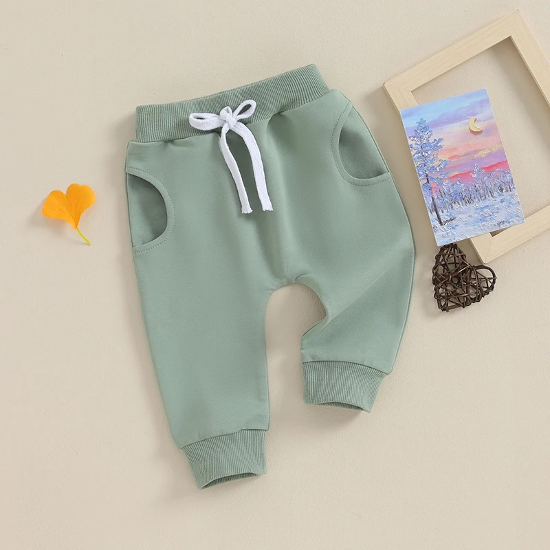0-3Y Baby Girls' Pants Elastic Waist Spring Fall