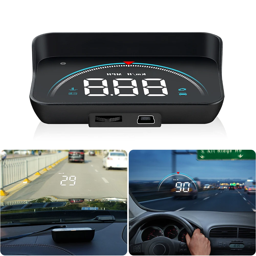 Car Head Up Display M13 Obd Gps Hud Digital Clock Speedometer Tachometer  Test Auto Alarm On Board Computer Interior Accessories - Head-up Display -  AliExpress