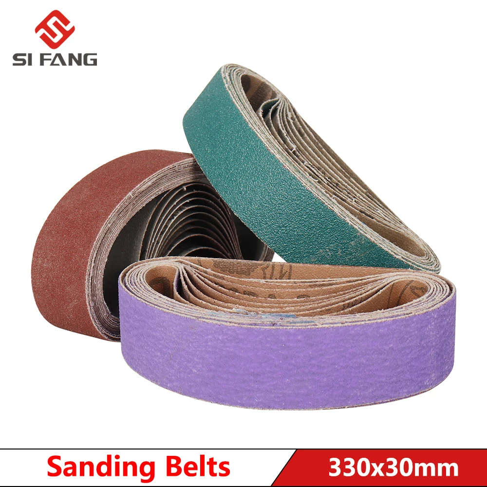 1PC 30*330mm Sanding Belts 80/120/240Grit Abrasive Sanding Screen Brand For Wood Soft Metal Grinding Polishing 10x330mm abrasive sanding belts for wood furniture metal grinding polishing 60 80 100 120 180 240 grit