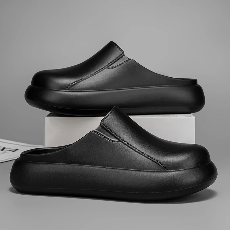 Men Slippers Indoor Garden Clogs WaterProof Chef Shoes Beach Sandal Slippers For Pet Women Workers Outdoor Fishing Home Shoes