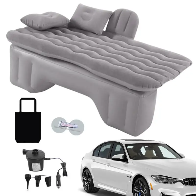 Portable Car Air Inflatable Travel Mattress Bed for Back Seat Multifunctional auto Sofa Pillow Outdoor Camping Mat Cushion