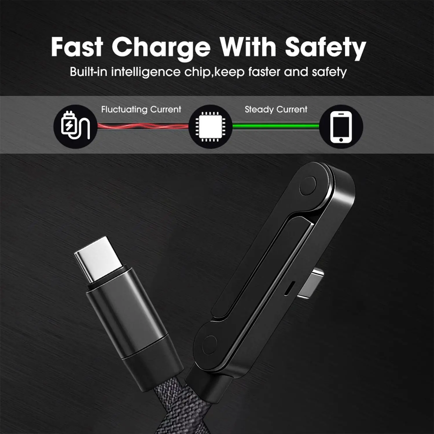 All-in-One 240W Charging Cable with Stand – USB-C to USB-C & USB-A Fast Charger for iPhone & Android 25 S07697b05273a4aebb4ae0090b8246e84C