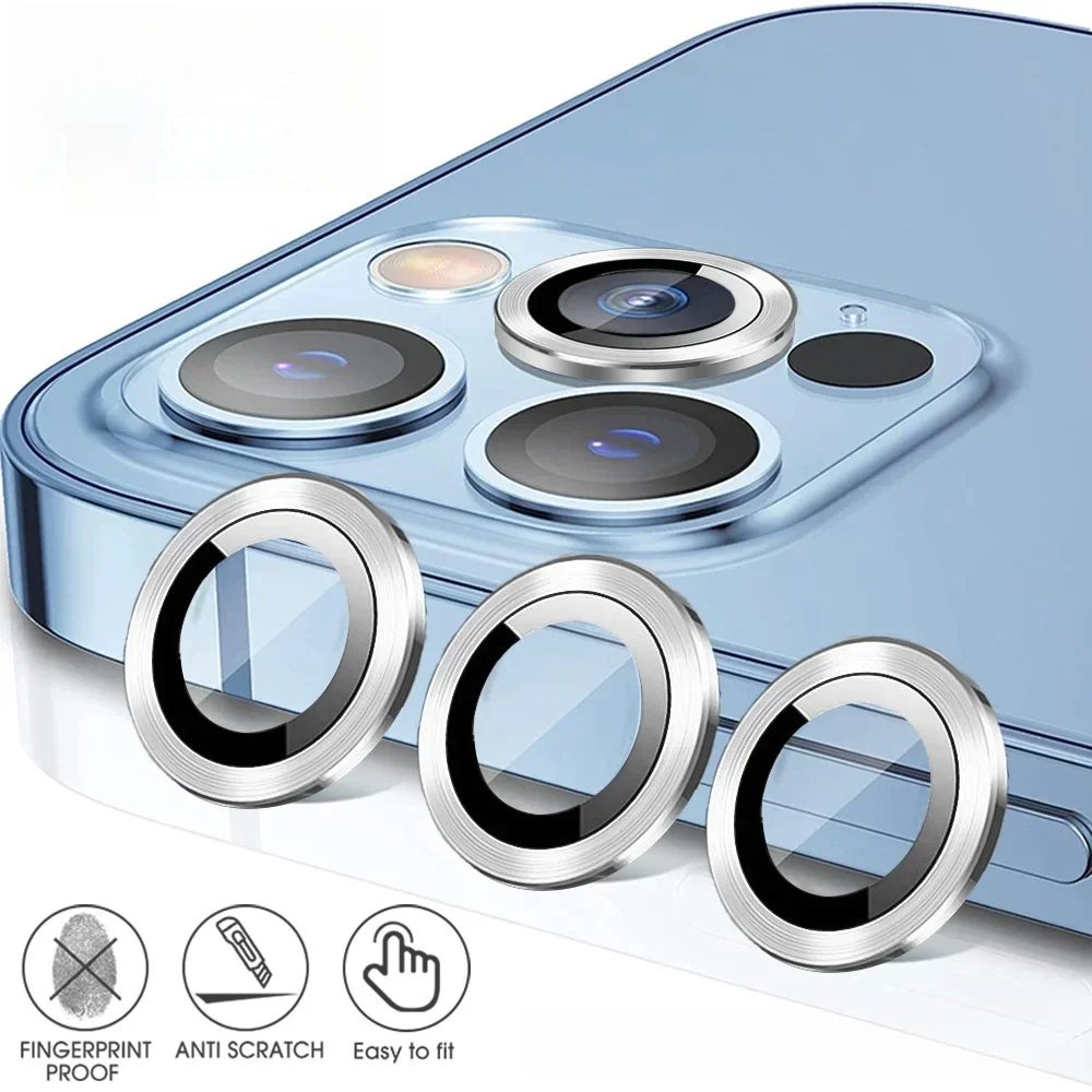 Protezione Fotocamera Per IPhone 16 / 16 Plus - Vetro Temperato Con Anello Alluminio, Motivo 3D, 2 Pezzi