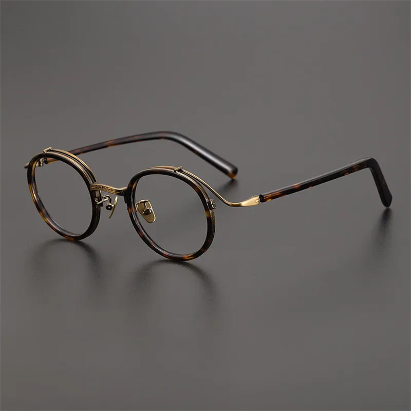 

ELECCION Acetate Glasses Frame Women Vintage Round Prescription Eyeglasses Men Myopia Optical Spectacles Eyewear