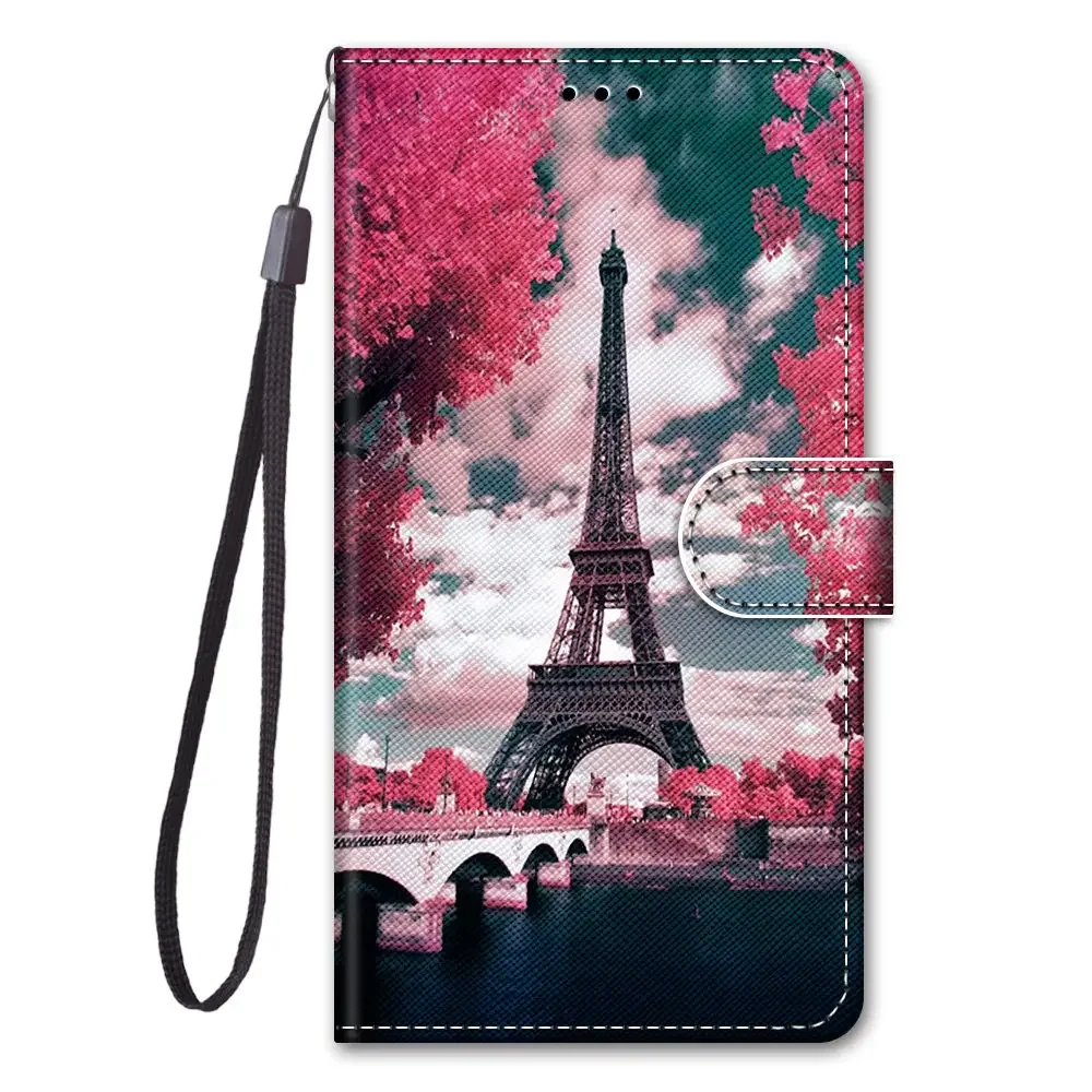 Adorable Cat Tiger Design Wallet Flip Case with Card Slot and Book Cover