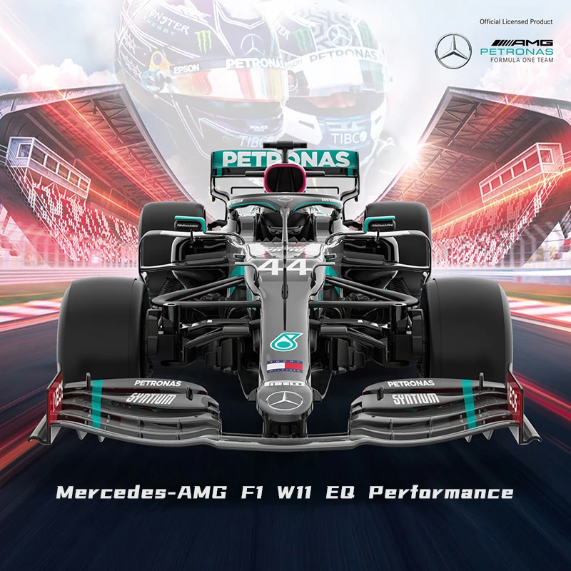 RC카 장난감 1/18 메르세데스-AMG F1 W11 44 해밀턴 EQ 퍼포먼스 팀 레이싱 포뮬러 자동차 모델, 페라리 F138 원격 제어 1/12
