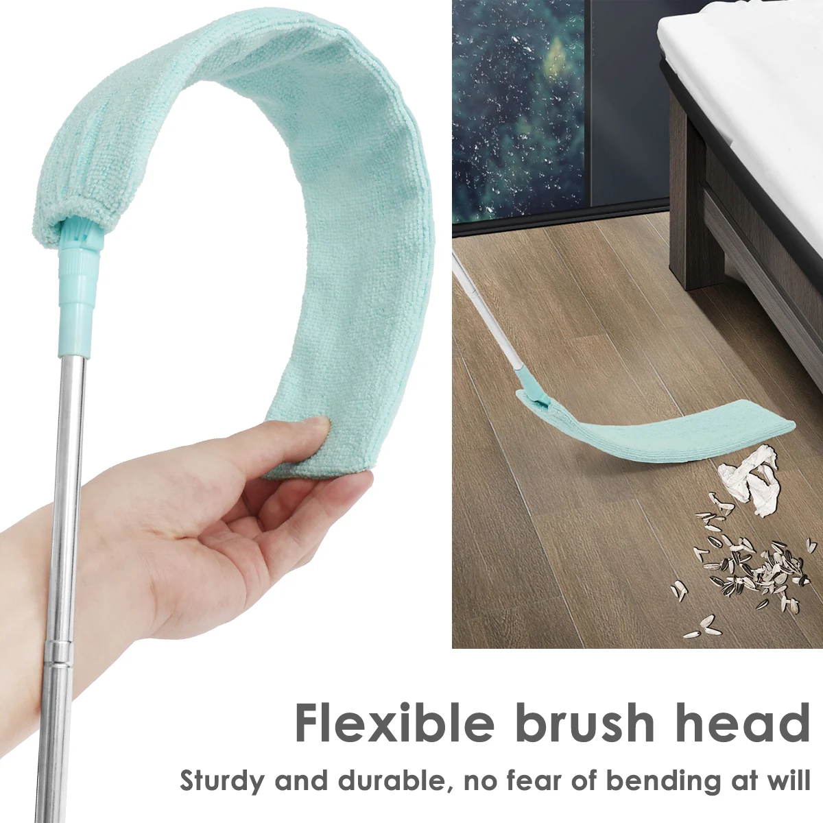 Gap Dust Cleaner Retractable Microfiber Gap Dust Brush Flexible Long Flat Gap Duster for Sofa Bed Furniture Bottom Cleaning 5