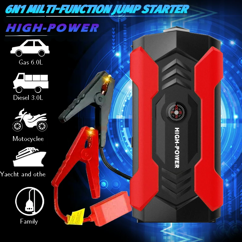 Car Jump Starter Starting Device Battery Power Bank 12V98000mAh